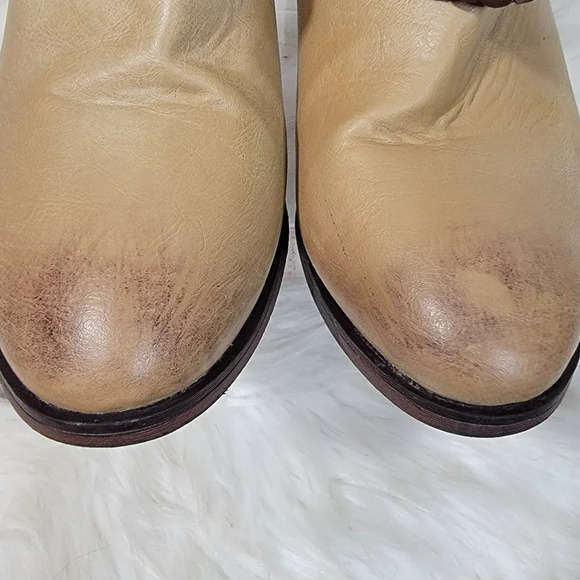 Pierre Dumas Two Toned Booties Braided Buckle Detail Women 10 Ankle Boot Western - Picture 3 of 13